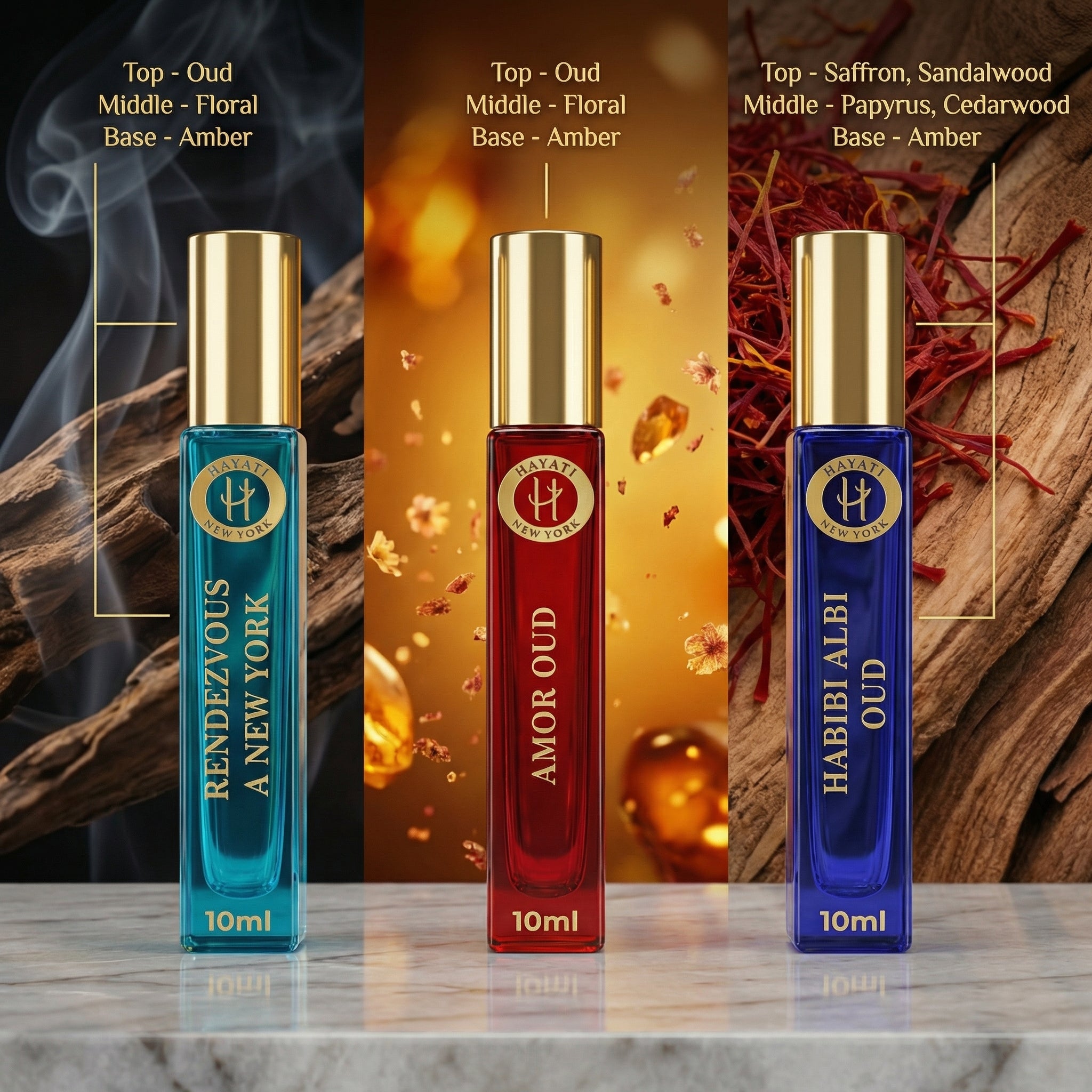 Unisex Travel Perfume Set – 3 × 10 ml